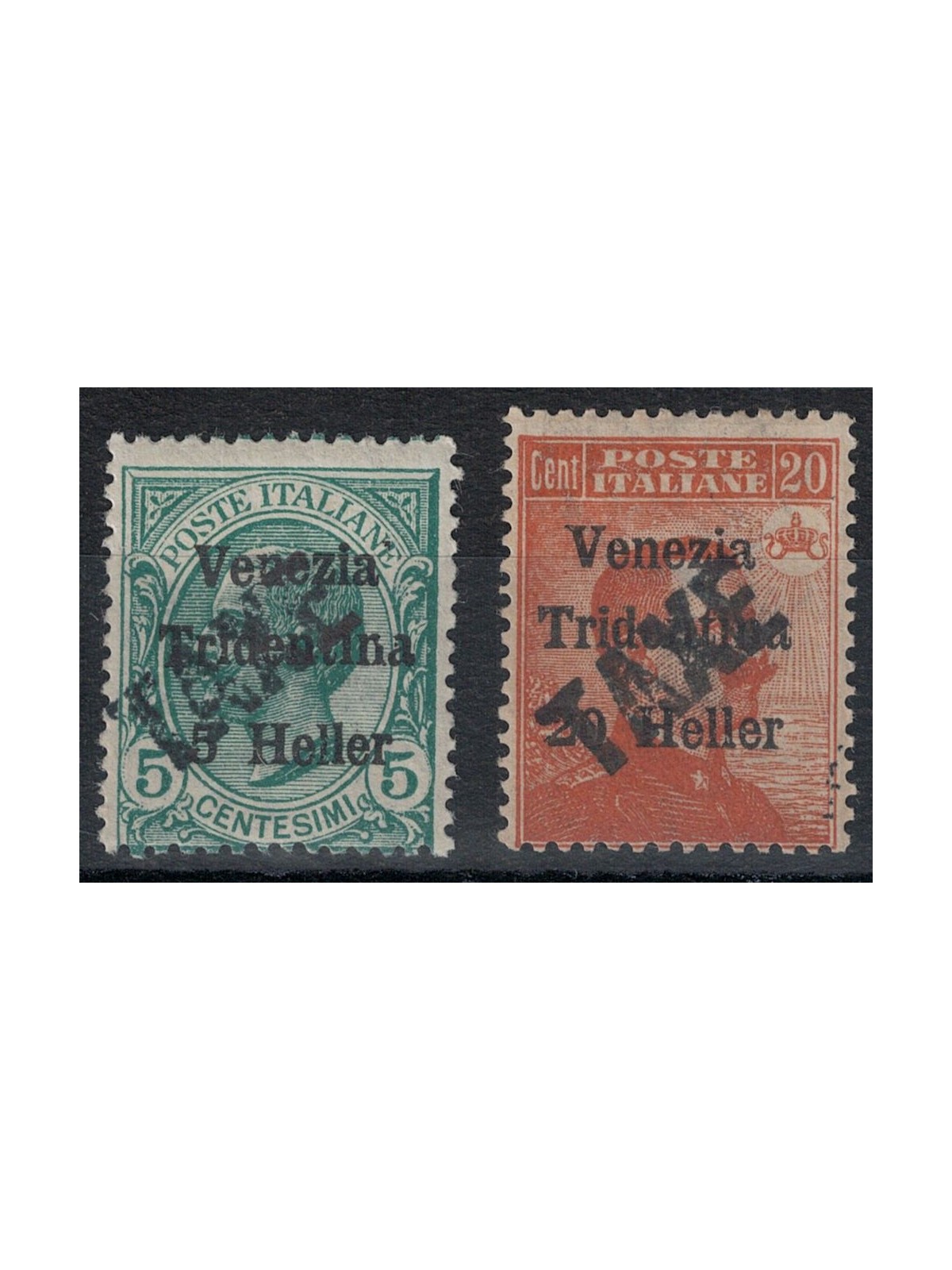 TRENTINO (BZ3) 1918-19 Venezia Tridentina (TAXE oblique) 2v MH* ©