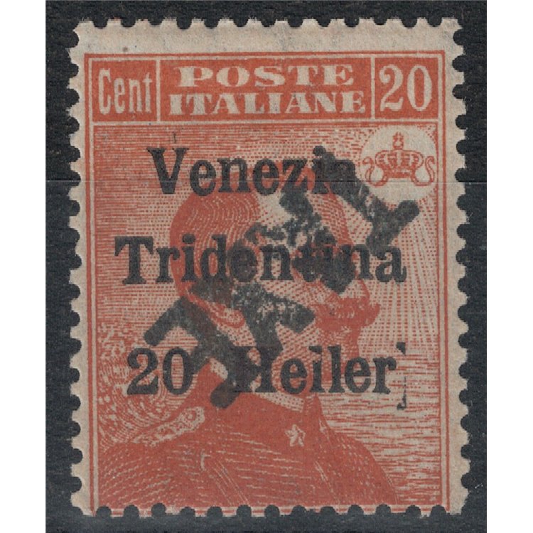 TRENTINO (BZ3) 1918-19 Venezia Tridentina Variety (TAXE inverted and oblique) MH* ©