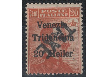 TRENTINO (BZ3) 1918-19 Venezia Tridentina Variety (TAXE inverted and oblique) MH* ©