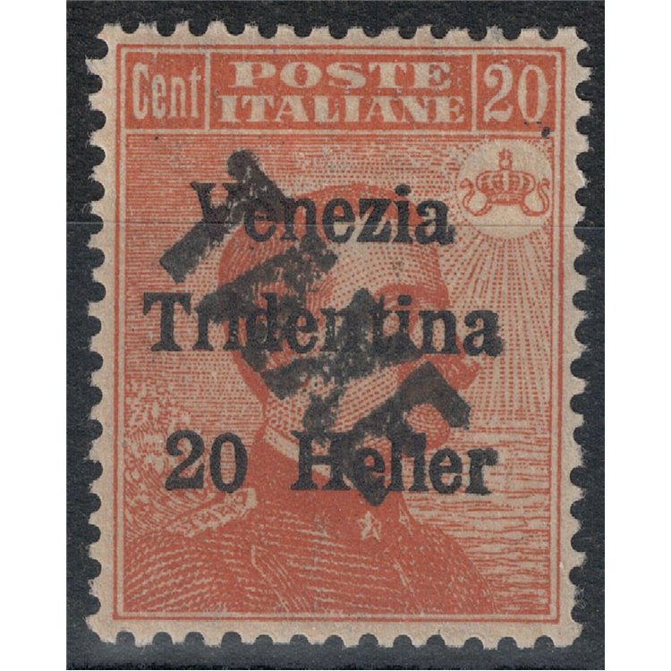 TRENTINO (BZ3) 1918-19 Venezia Tridentina Variety (TAXE oblique from top to bottom) MH* ©