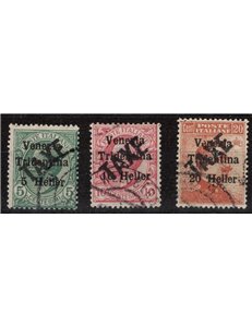 TRENTINO (BZ3) 1918-19 Venezia Tridentina (TAXE obliqua) 3v us ©