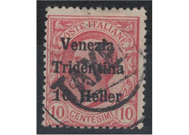 TRENTINO (BZ3) 1918-19 Venezia Tridentina 10h rosa (TAXE obliqua) us ©
