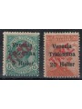 TRENTINO (BZ3) 1918-19 Venezia Tridentina (TAXE obliqua in rosso) 2v MNH** ©