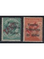TRENTINO (BZ3) 1918-19 Venezia Tridentina (oblique TAXE in red) 2v MH* ©