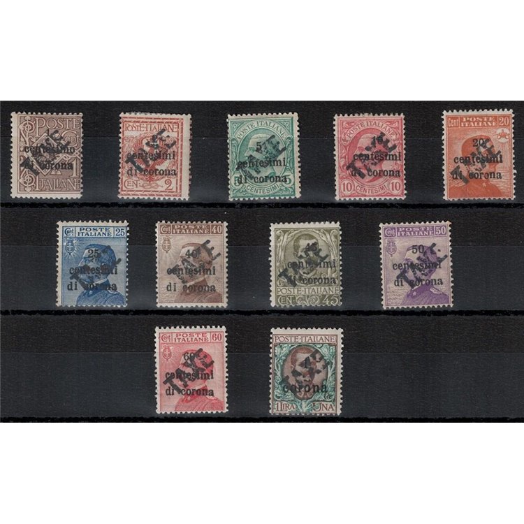 TRENTINO (BZ3) 1918-19 Trento e Trieste (TAXE obliqua) 11v MH* ©