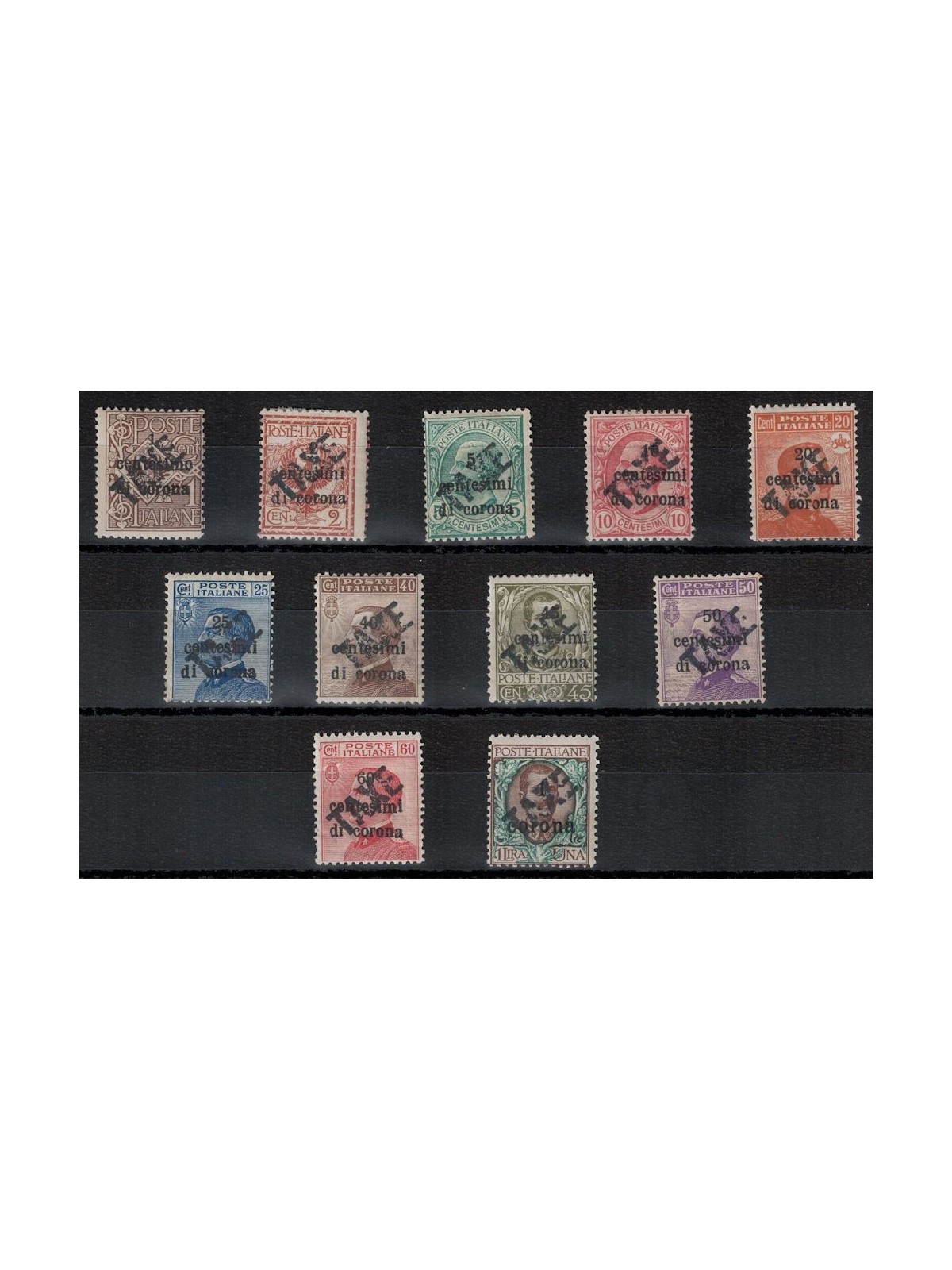 TRENTINO (BZ3) 1918-19 Trento e Trieste (TAXE obliqua) 11v MH* ©