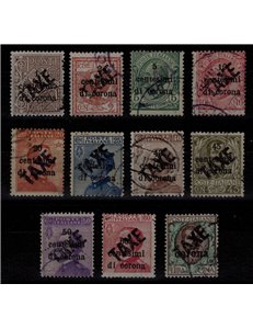 TRENTINO (BZ3) 1918-19 Trento e Trieste (TAXE obliqua) 11v us ©