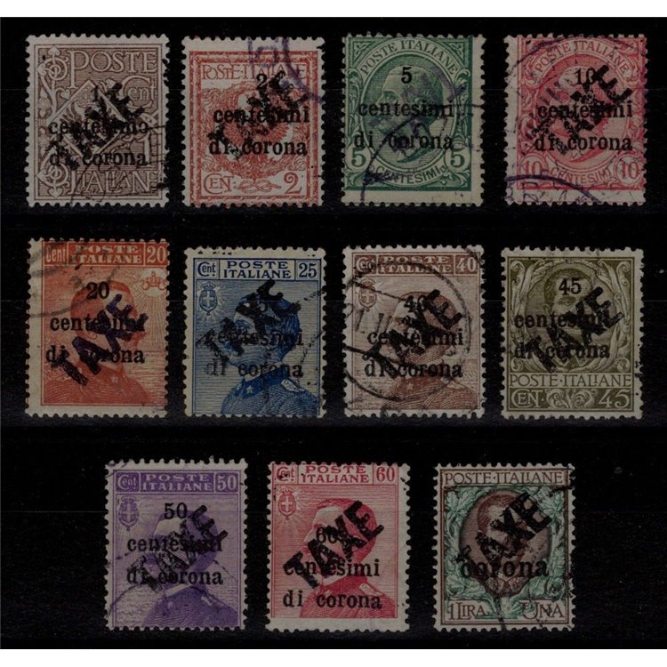 TRENTINO (BZ3) 1918-19 Trento e Trieste (TAXE obliqua) 11v us ©