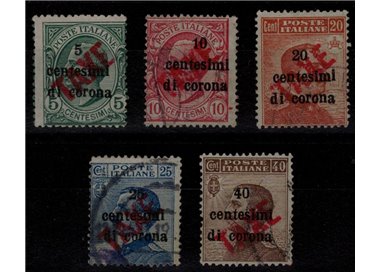TRENTINO (BZ3) 1918-19 Trento and Trieste (oblique TAXE in red) 5v us ©