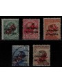 TRENTINO (BZ3) 1918-19 Trento e Trieste (TAXE obliqua in rosso) 5v us ©