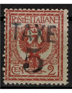 TRENTINO (BZ3) 1918-19 Floral 2c (TAXE and horizontal figures) MH* ©
