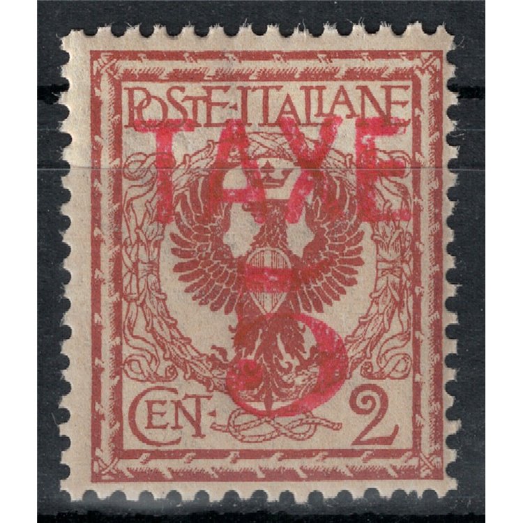 TRENTINO (BZ3) 1918-19 Floral 2c (TAXE and horizontal figures in red) MNH** ©