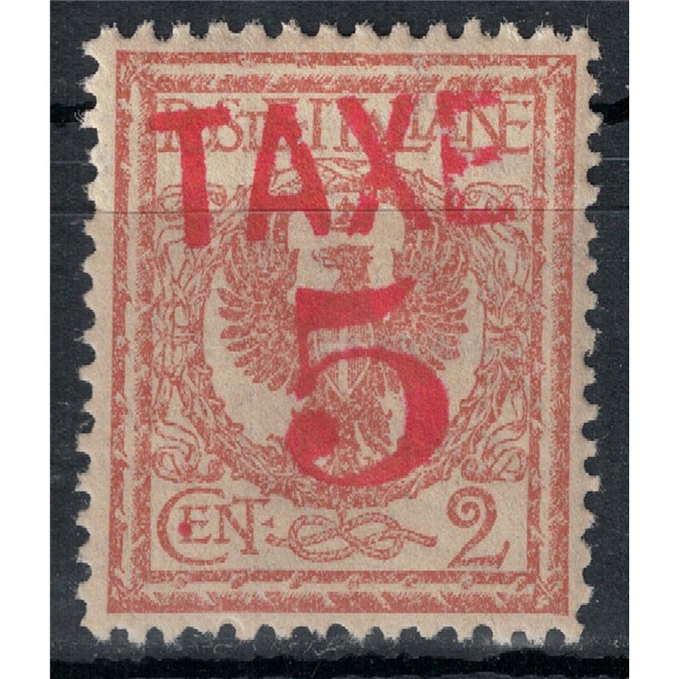 TRENTINO (BZ3) 1918-19 Floral 2c (TAXE and horizontal figures in red) MH* ©