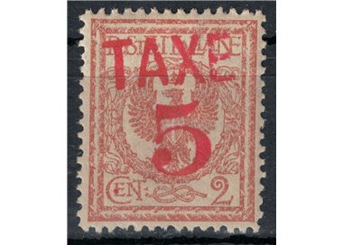 TRENTINO (BZ3) 1918-19 Floreale 2c (TAXE e cifre orizz. in rosso) MH* ©