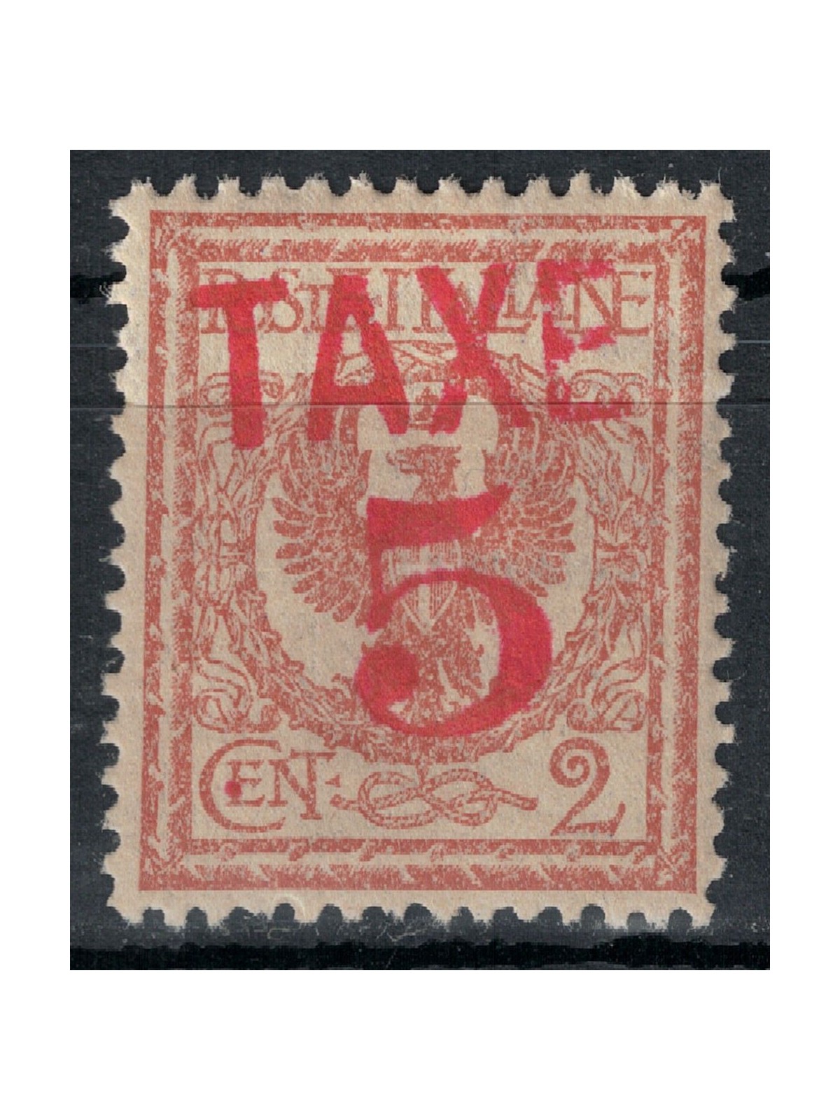 TRENTINO (BZ3) 1918-19 Floral 2c (TAXE and horizontal figures in red) MH* ©