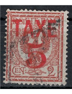 TRENTINO (BZ3) 1918-19 Floral 2c (TAXE and horizontal figures in red) us ©