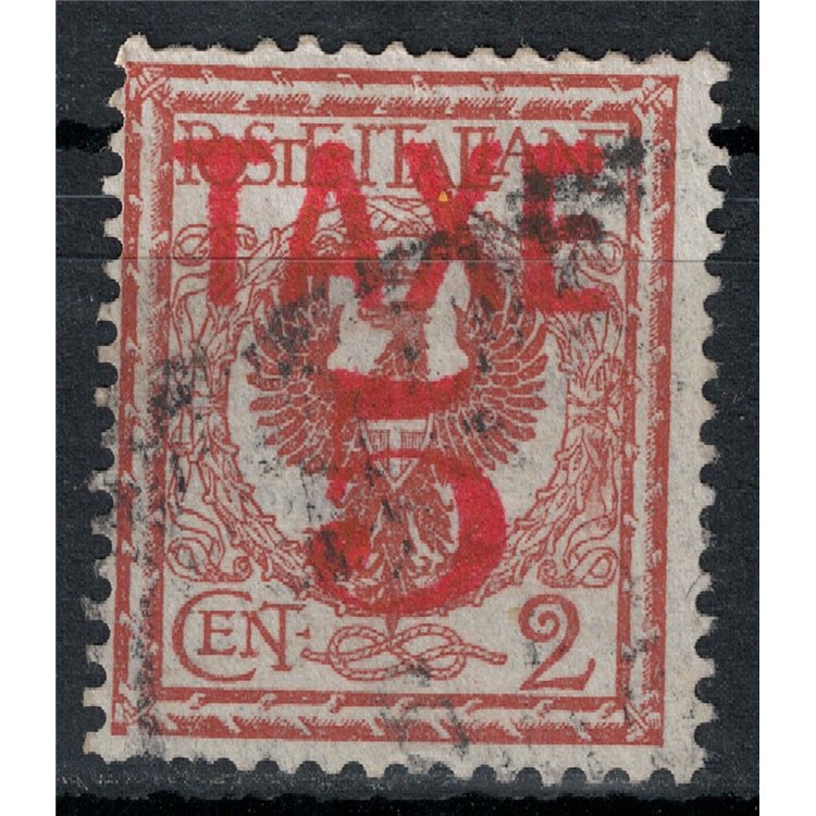 TRENTINO (BZ3) 1918-19 Floral 2c (TAXE and horizontal figures in red) us ©
