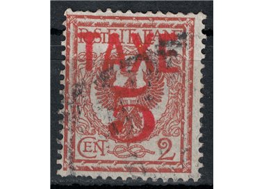 TRENTINO (BZ3) 1918-19 Floreale 2c (TAXE e cifre orizz. in rosso) us ©