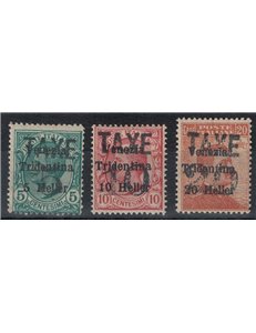 TRENTINO (BZ3) 1918-19 Venezia Tridentina (TAXE and horiz. figures) 3v MNH** ©
