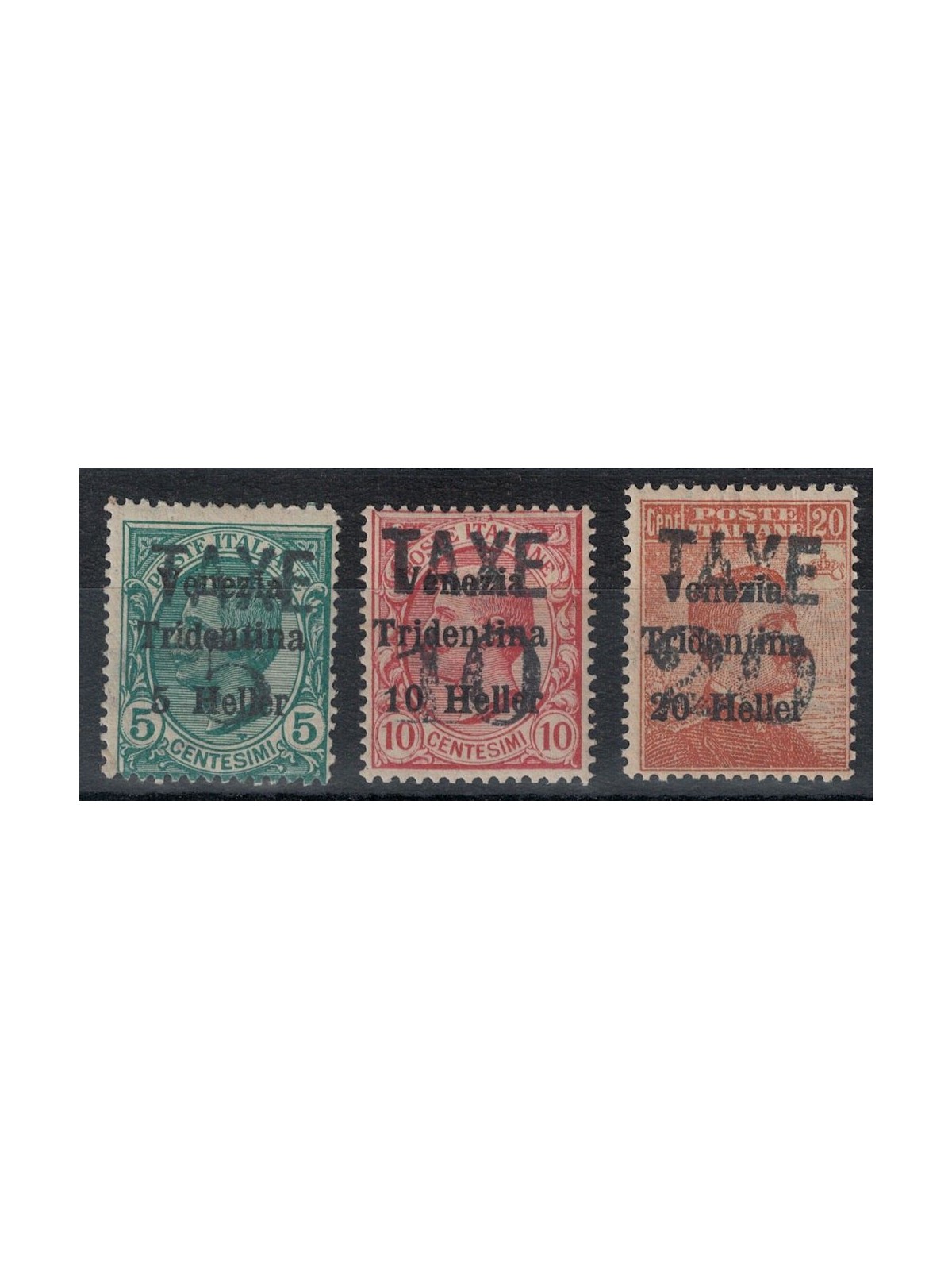 TRENTINO (BZ3) 1918-19 Venezia Tridentina (TAXE e cifre orizz.) 3v MNH** ©