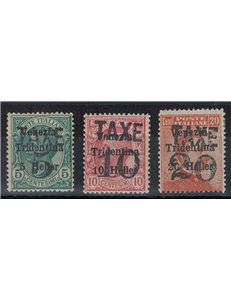 TRENTINO (BZ3) 1918-19 Venezia Tridentina (TAXE e cifre orizz.) 3v MH* ©