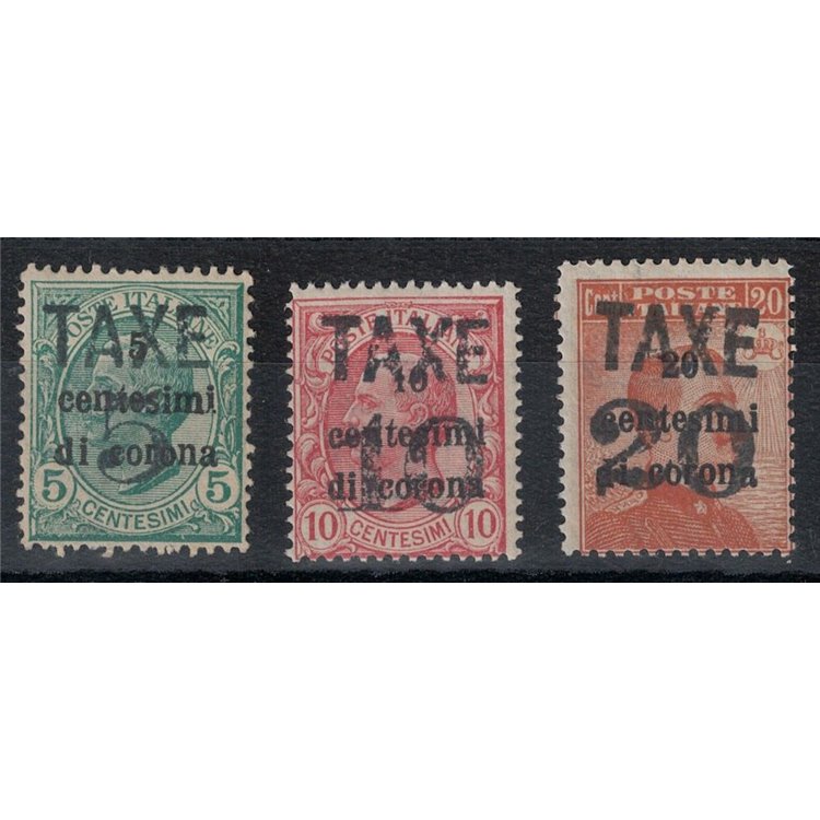 TRENTINO (BZ3) 1918-19 Trento e Trieste (TAXE e cifre orizz.) 3v MNH**