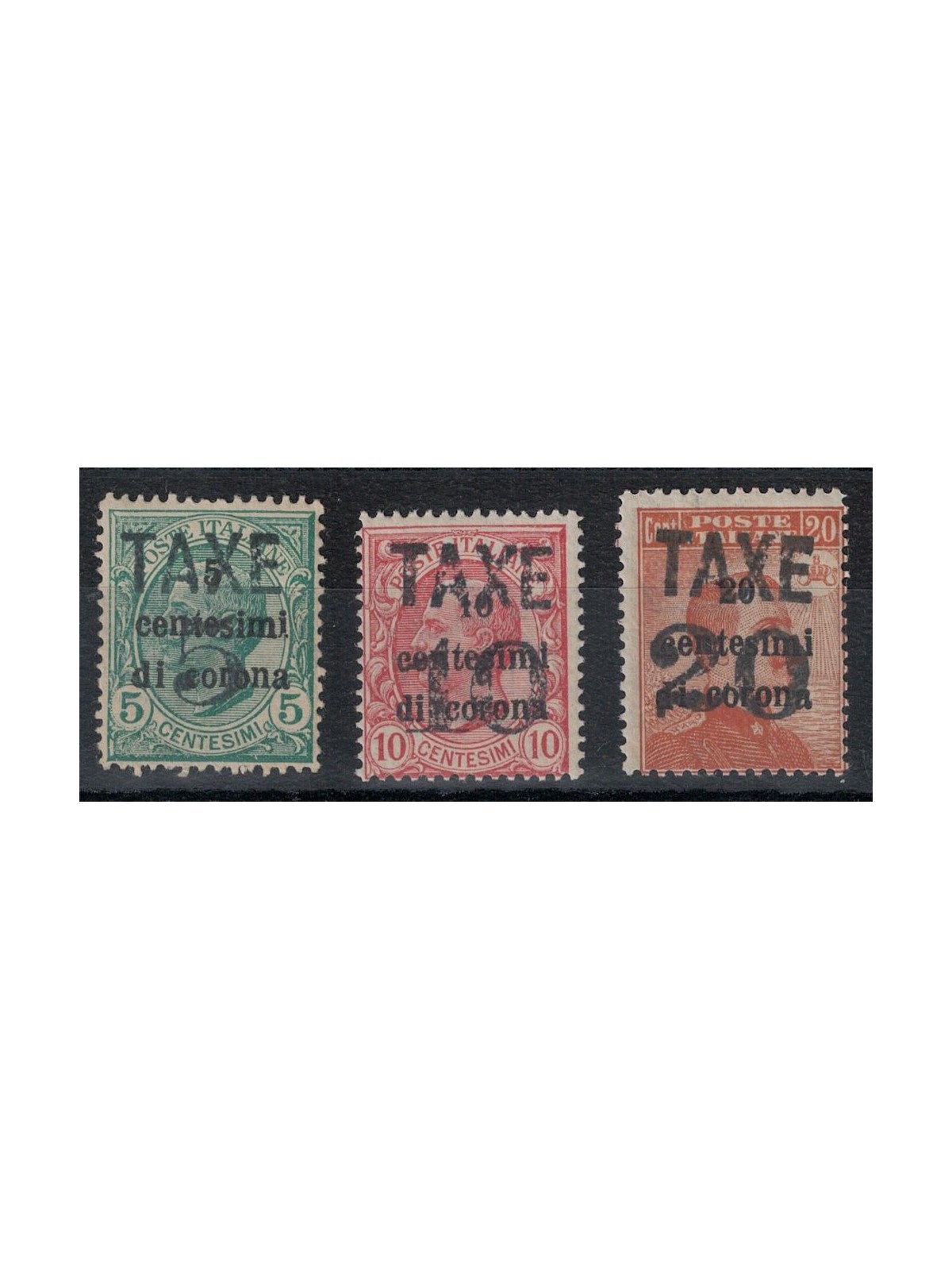 TRENTINO (BZ3) 1918-19 Trento e Trieste (TAXE e cifre orizz.) 3v MNH**