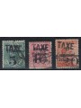 TRENTINO (BZ3) 1918-19 Trento e Trieste (TAXE e cifre orizz.) 3v us
