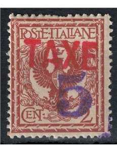 TRENTINO (BZ3) 1918-19 Floreale 2c (TAXE in rosso e cifra viol.) MNH** ©