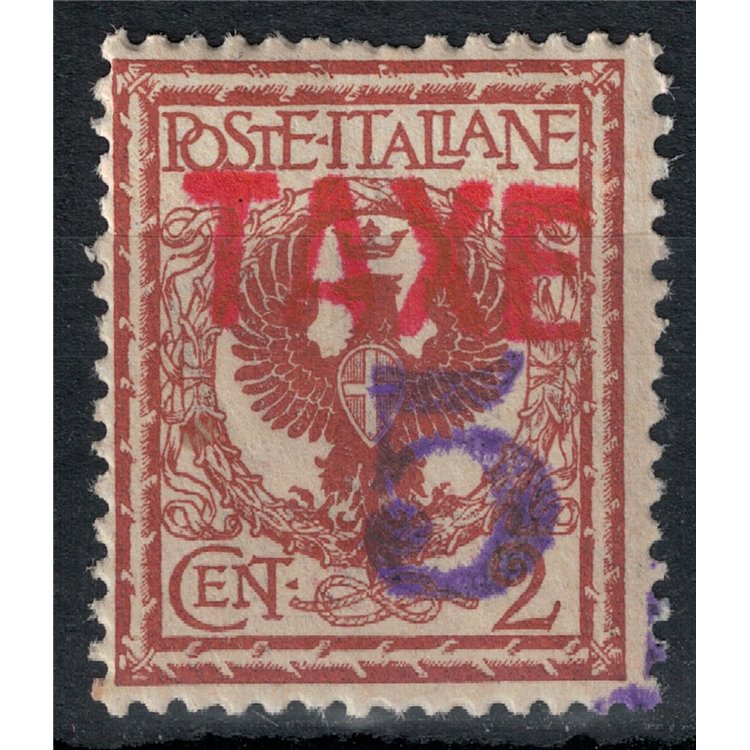 TRENTINO (BZ3) 1918-19 Floreale 2c (TAXE in rosso e cifra viol.) MNH** ©