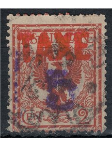 TRENTINO (BZ3) 1918-19 Floral 2c (TAXE in red and purple figure) us ©