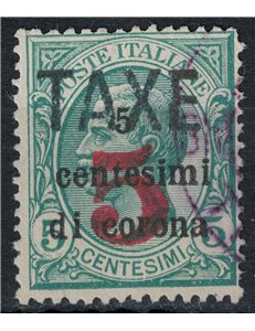 TRENTINO (BZ3) 1918-19 Trento e Trieste (TAXE in nero e cifra in rosso) us