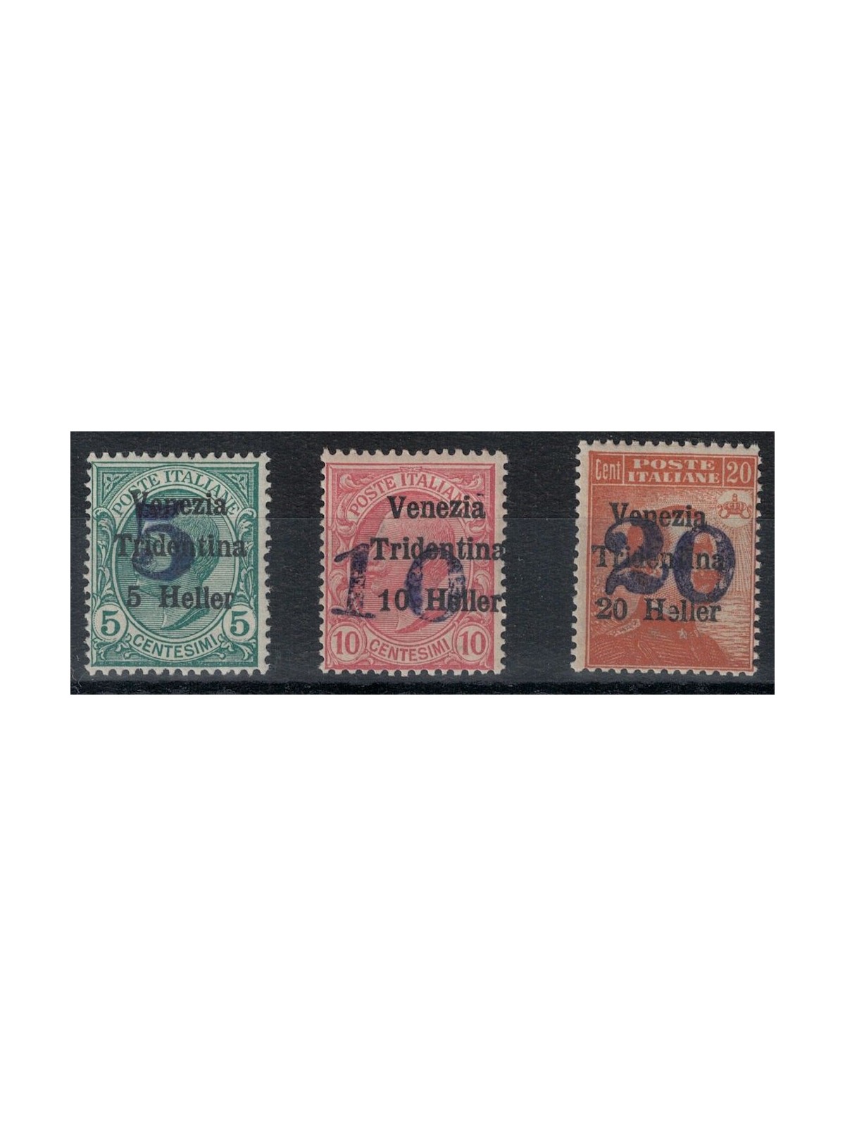 TRENTINO (BZ3) 1918-19 Venezia Tridentina (above figure) 3v MNH**