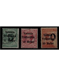 TRENTINO (BZ3) 1918-19 Venezia Tridentina (overlay figure) 3v us