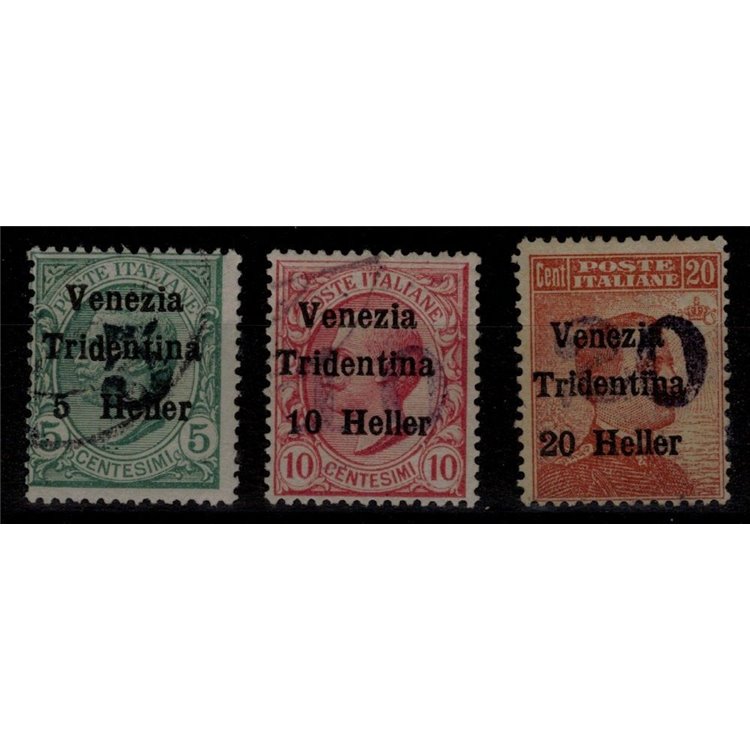 TRENTINO (BZ3) 1918-19 Venezia Tridentina (overlay figure) 3v us