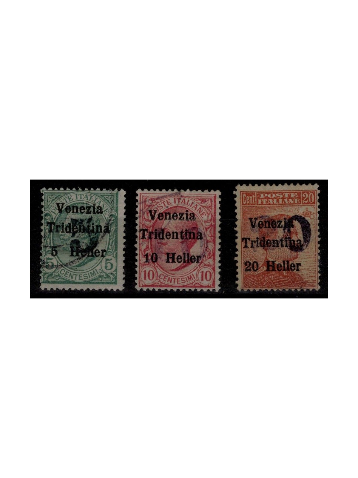 TRENTINO (BZ3) 1918-19 Venezia Tridentina (overlay figure) 3v us