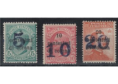 TRENTINO (BZ3) 1918-19 Trento and Trieste (above figure) 3v MNH**