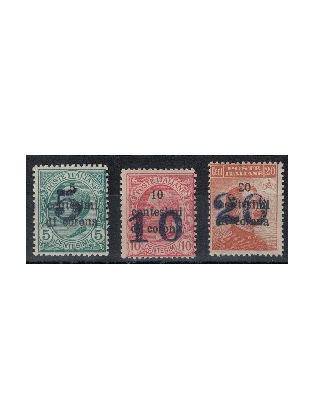 TRENTINO (BZ3) 1918-19 Trento and Trieste (above figure) 3v MNH**