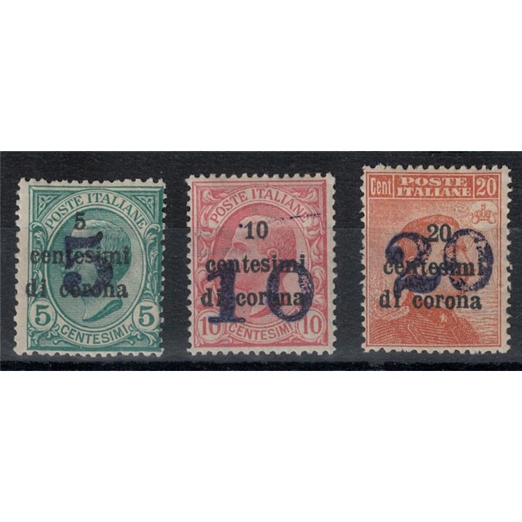 TRENTINO (BZ3) 1918-19 Trento and Trieste (above figure) 3v MH*