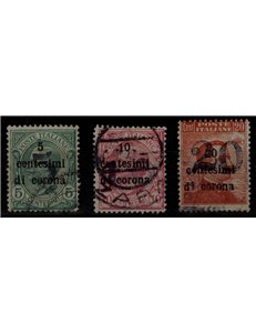 TRENTINO (BZ3) 1918-19 Trento e Trieste (soprast. cifra) 3v us