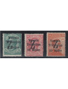 TRENTINO (BZ3) 1918-19 Venezia Tridentina (Z overlay) 3v MH* ©