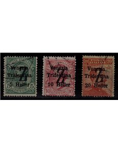 TRENTINO (BZ3) 1918-19 Venezia Tridentina (soprast. Z) 3v us ©