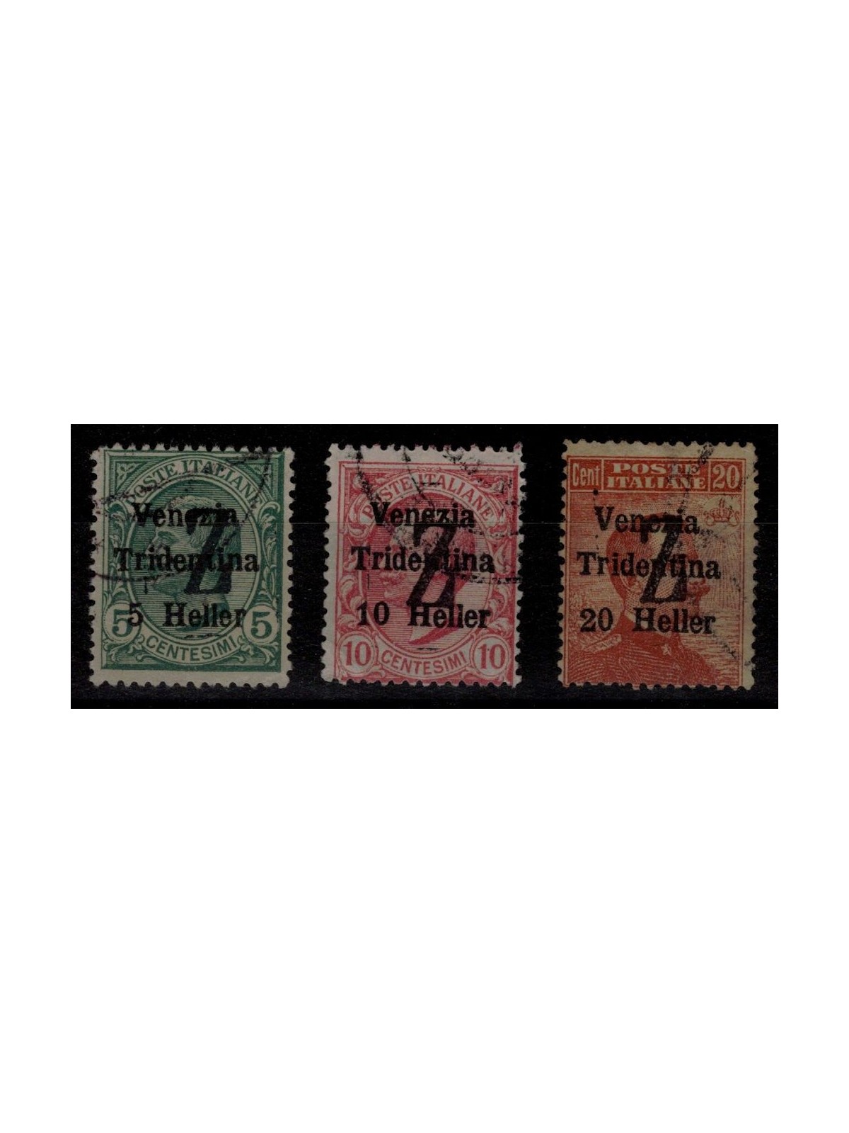 TRENTINO (BZ3) 1918-19 Venezia Tridentina (overlay Z) 3v us ©