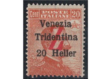 TRENTINO (BZ3) 1918-19 Venezia Tridentina (overlay Z in red) MNH** ©