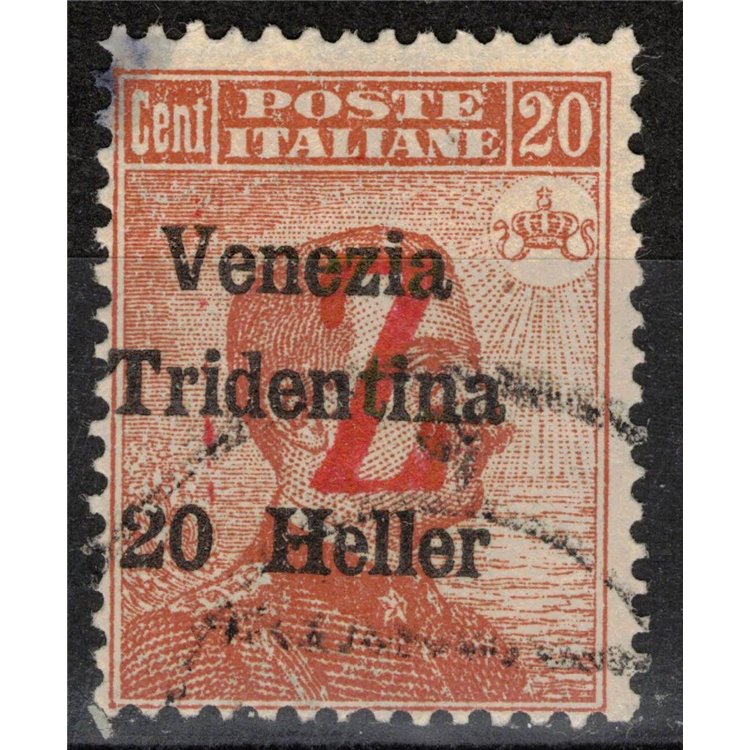TRENTINO (BZ3) 1918-19 Venezia Tridentina (soprast. Z in rosso) us ©