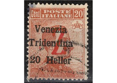 TRENTINO (BZ3) 1918-19 Venezia Tridentina (overlay Z in red) us ©