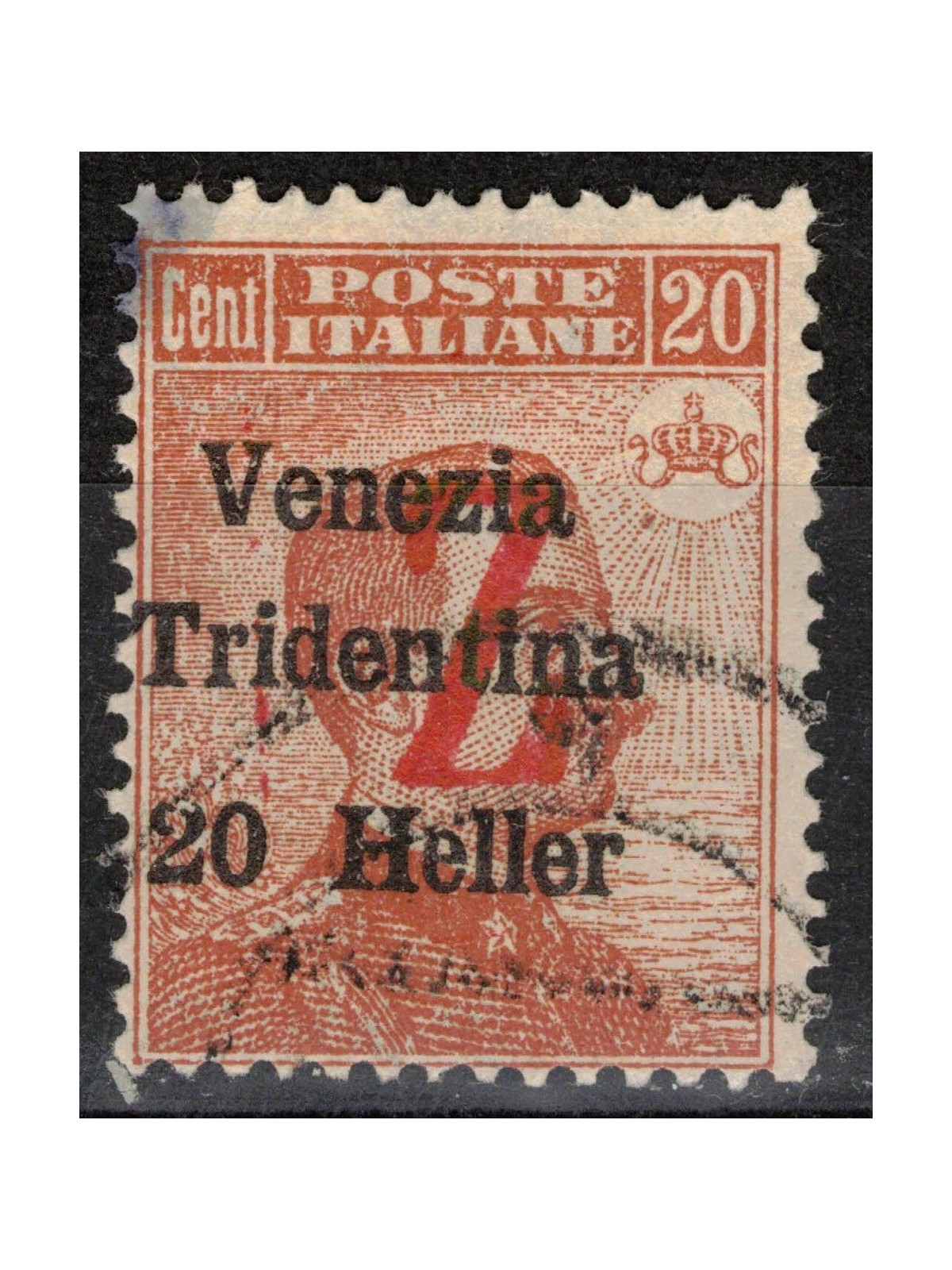 TRENTINO (BZ3) 1918-19 Venezia Tridentina (soprast. Z in rosso) us ©