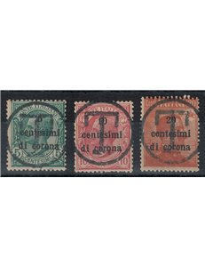 TRENTINO (BZ3) 1918-19 Trento e Trieste (soprast. T) 3v MNH** ©