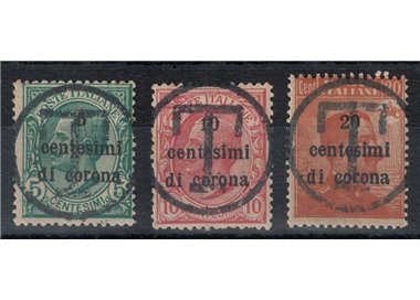 TRENTINO (BZ3) 1918-19 Trento e Trieste (soprast. T) 3v MNH** ©