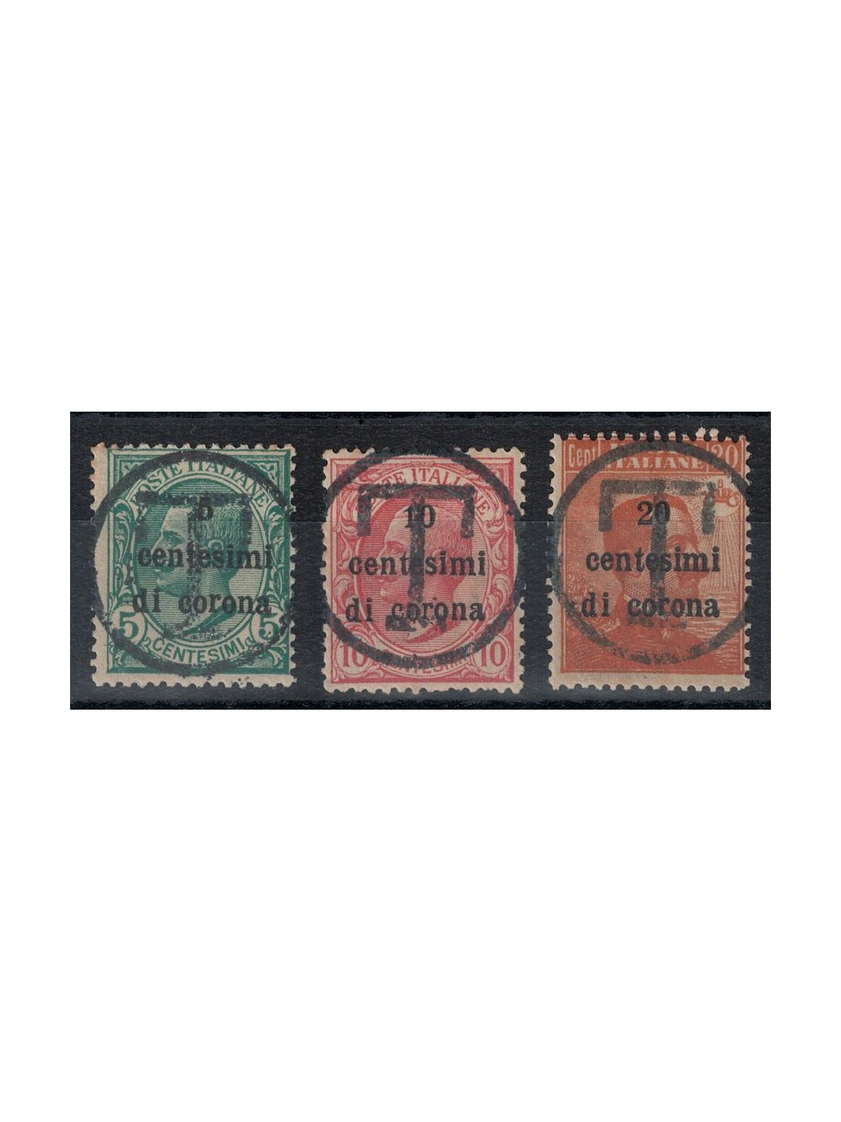 TRENTINO (BZ3) 1918-19 Trento and Trieste (above T) 3v MNH** ©